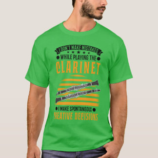 Klarinett Kreativa beslut Klarinettist retro T Shirt