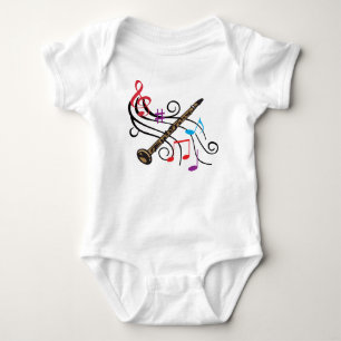 Klarinett med musik t shirt