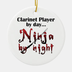 Klarinett Ninja Julgransprydnad Keramik