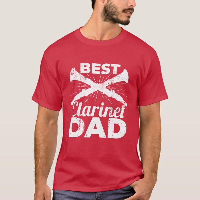 Klarinett Papa retro T Shirt (Framsida)