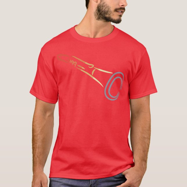 Klarinett Ritning flicka T Shirt (Framsida)