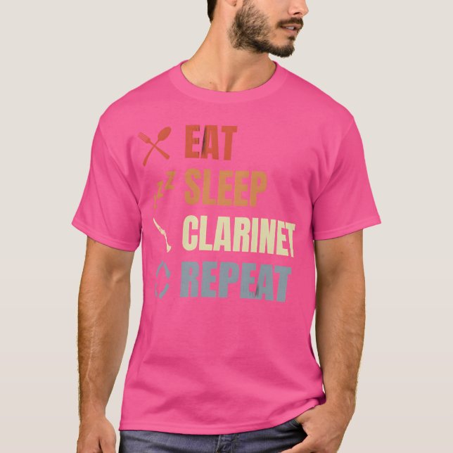 Klarinett Upprepa vän T Shirt (Framsida)
