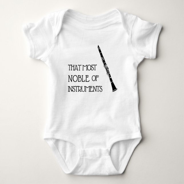 KlarinettbabyBodysuit T Shirt (Framsida)