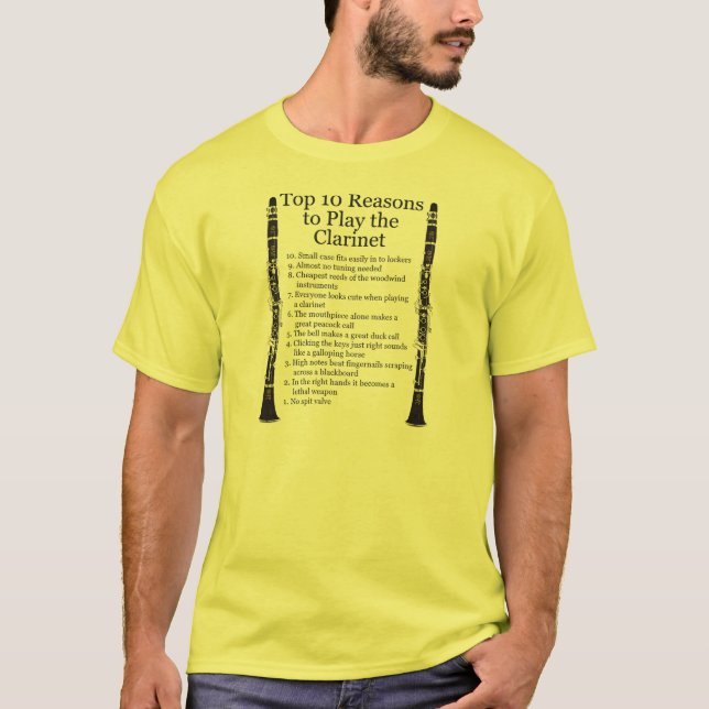 Klarinetten överträffar 10 t shirt (Framsida)