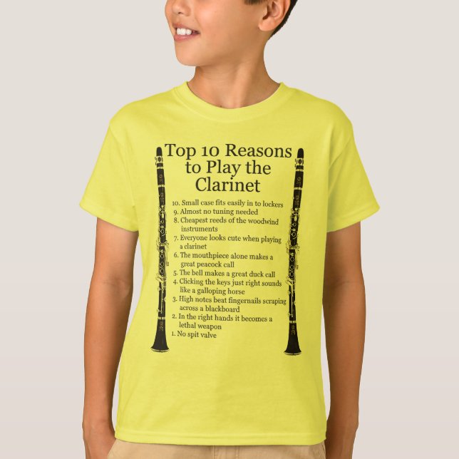 Klarinetten överträffar 10 t-shirt (Framsida)