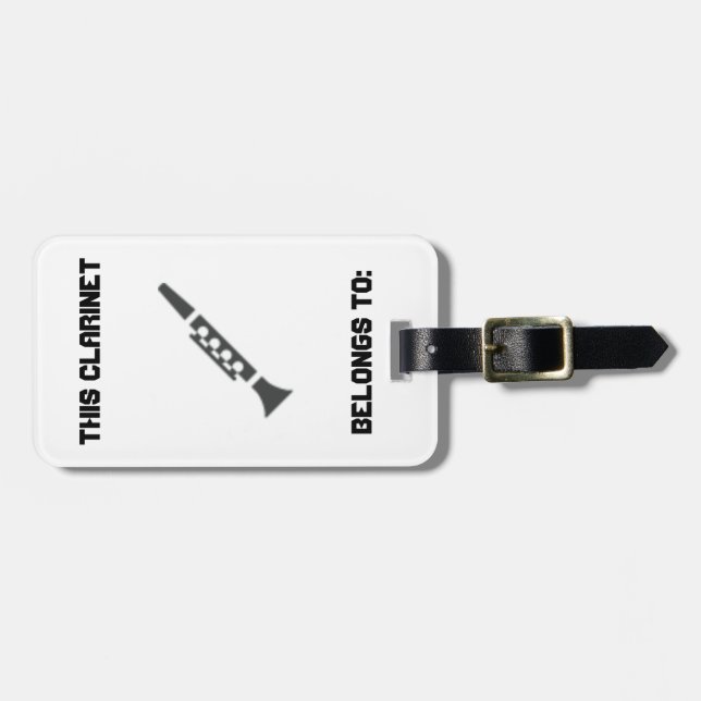 KlarinettIDmärkre Bagagebricka (Horisontell Framsida)