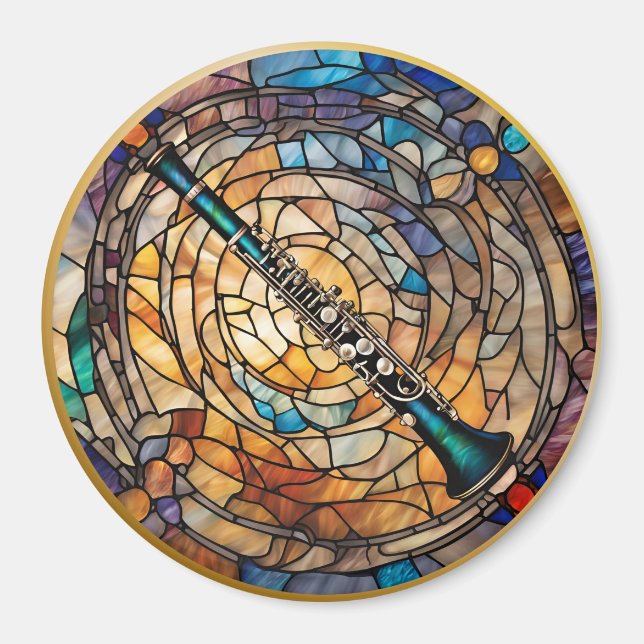 Klarinettmusikinstrument Magnet (Framsidan)