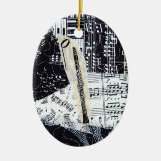 Klarinettprydnad Julgransprydnad Keramik