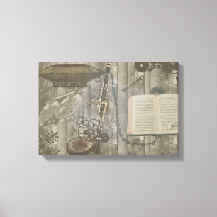 KlarinettSteampunk fantasi Canvastryck