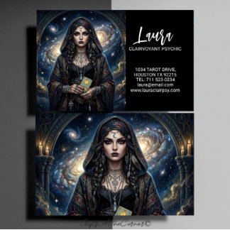 Klarkänslig Psykisk Tarotkort Visitkort