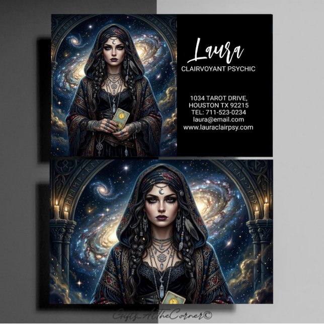 Klarkänslig Psykisk Tarotkort  Visitkort (Skapare uppladdad)