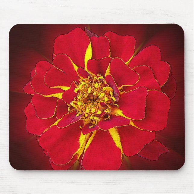 klarröd marigold musmatta (Framsidan)