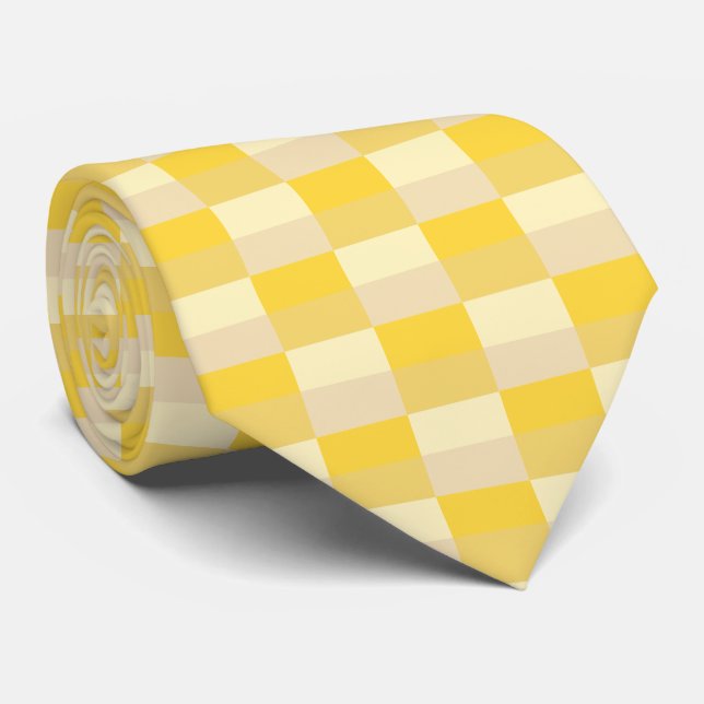 Klart gula färgblock slips (Rullad)