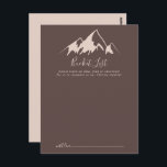 Klart Landskapsbröllops Bucket List-kort Vykort<br><div class="desc">Dessa genomskinliga bergsbröllops hinklista-kort är den perfekta aktiviteten för en modern bröllopsfest eller möhippa. Designen har en idyllisk akvarell beige berg.

Ändra formuleringen för att passa alla livshändelser. Bucket list-skylt säljs separat.</div>