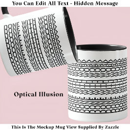 Klart med Gömt meddelande 120B Pension Mugg