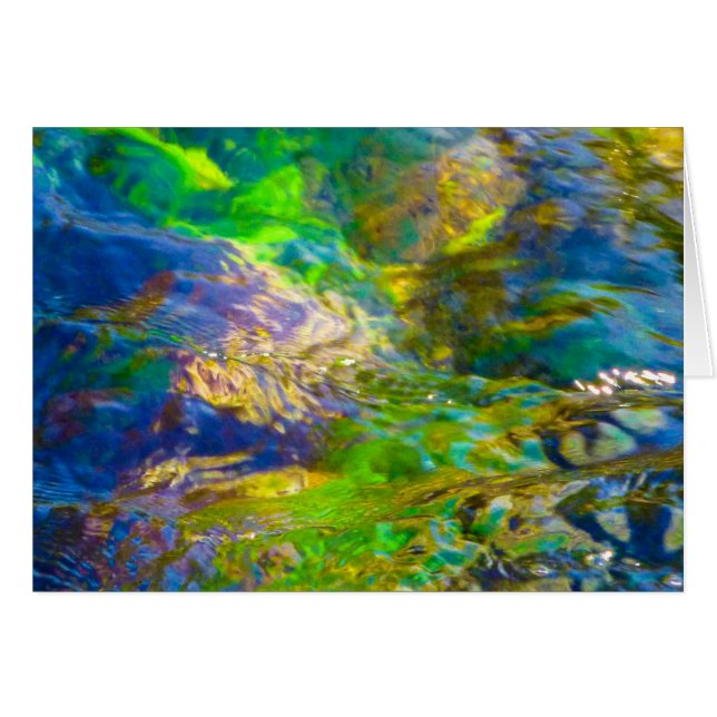 Klart vårvatten hälsningskort (Framsidan Horizontal)