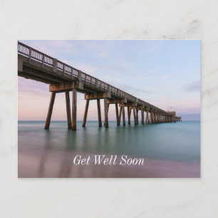 Klart vatten vid Panama City Beach Pier Mår bra Vykort
