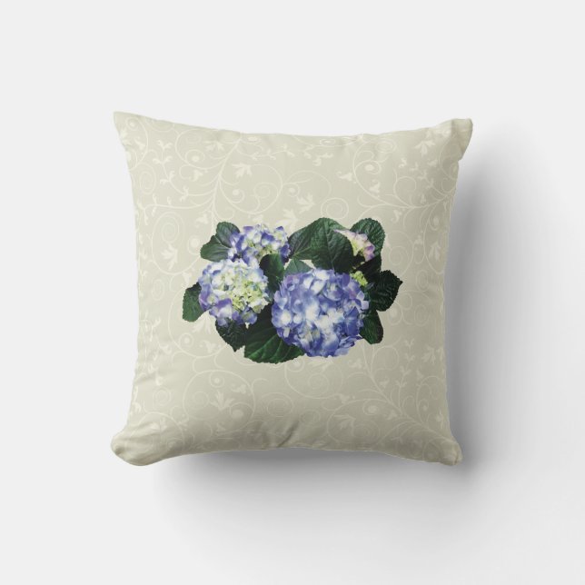 Klasar av lila hortensia kudde (Framsida)