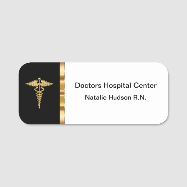 Klasi Medicinsk personal Caduceus Symbol Namnbricka (Framsida)