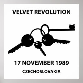 Klaskande nycklar - symbol för sammetsrevolutionen poster