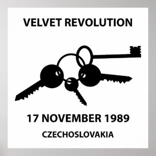 Klaskande nycklar - symbol för sammetsrevolutionen poster