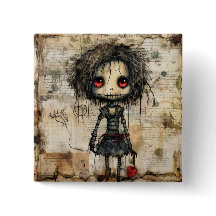 Kläskig docka med hjärta