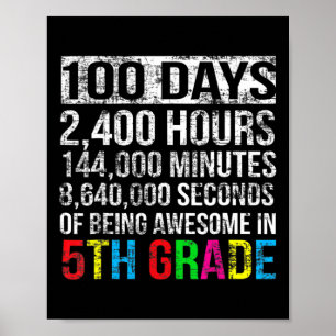 Klass 100 dagars rabatt 100 dagar för skolgåvor t poster