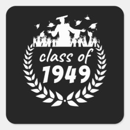 klass 1949 studenten eller återförening efter år fyrkantigt klistermärke
