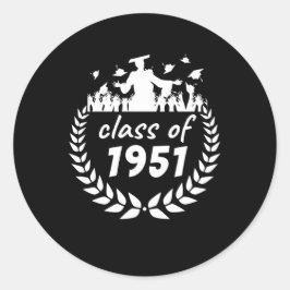 klass 1951 studenten eller återförening efter år runt klistermärke