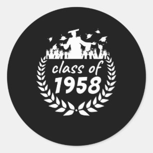 klass 1958 studenten eller återförening efter år runt klistermärke