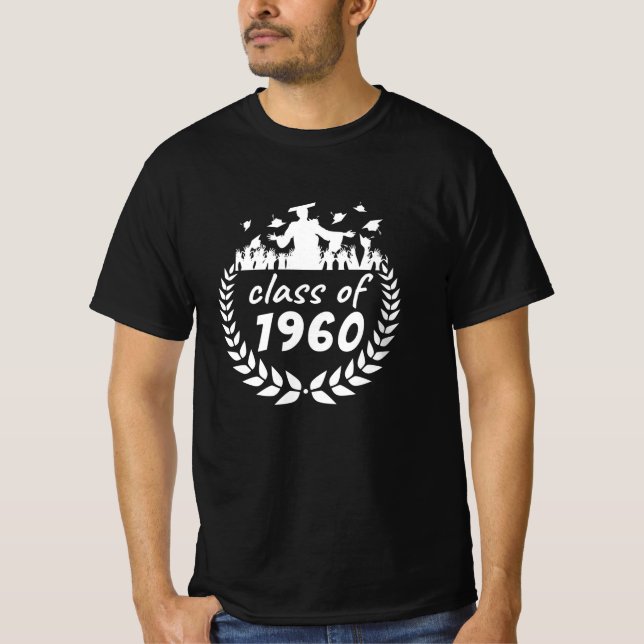 klass 1960 studenten eller återförening efter år t shirt (Framsida)