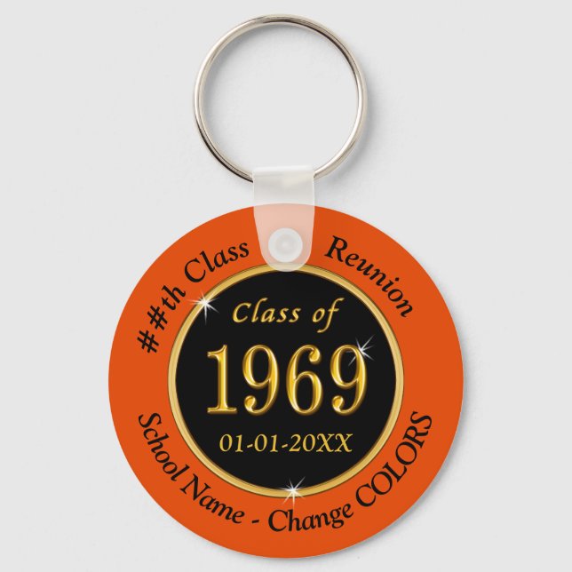 Klass 1969: Reunion-gåvor, CHANGE ORANGE FÄRG Nyckelring (Framsida)