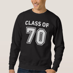 Klass 1970 College High School-gemensamma Klass Av Lång Ärmad Tröja