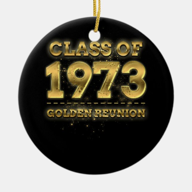 Klass 1973: Golden Reunion, 50:e klassåterförening Julgransprydnad Keramik (Framsidan)