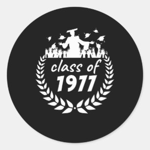 klass 1977 studenten eller återförening efter å runt klistermärke