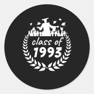 klass 1993 studenten eller återförening enligt runt klistermärke
