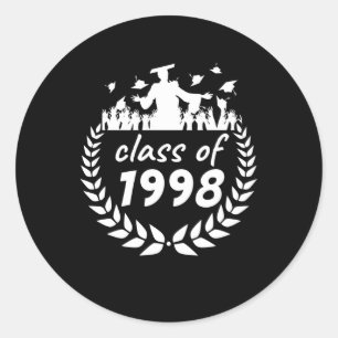 klass 1998 studenten eller återförening enligt runt klistermärke