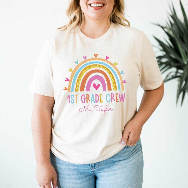 klass 1:a Anpassningsbarna Back to school T Shirt (1st Grade Crew Teacher Back to School Custom T-Shirt
)