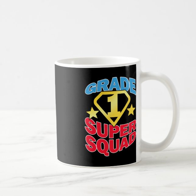 Klass 1 Toppen Squad Superhjälte Teacher Team Kaffemugg (Höger)