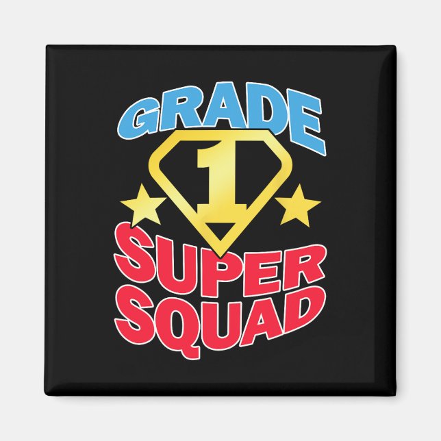 Klass 1 Toppen Squad Superhjälte Teacher Team Magnet (Framsidan)