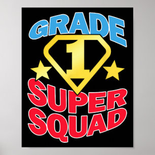 Klass 1 Toppen Squad Superhjälte Teacher Team Poster