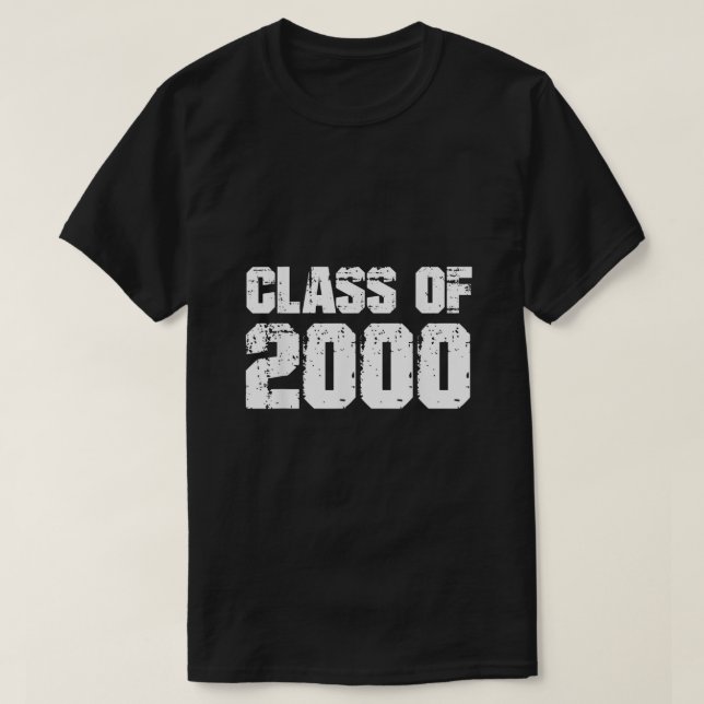 Klass 2000 Studenten High School College Reuni T Shirt (Design framsida)
