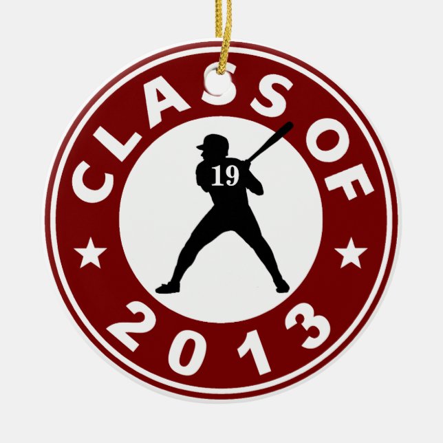 Klass 2013 Baseball Julgransprydnad Keramik (Framsidan)