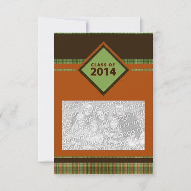Klass 2014: Plaid grad Inbjudningar (Framsida)