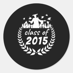klass 2015 studenten eller återförening efter runt klistermärke