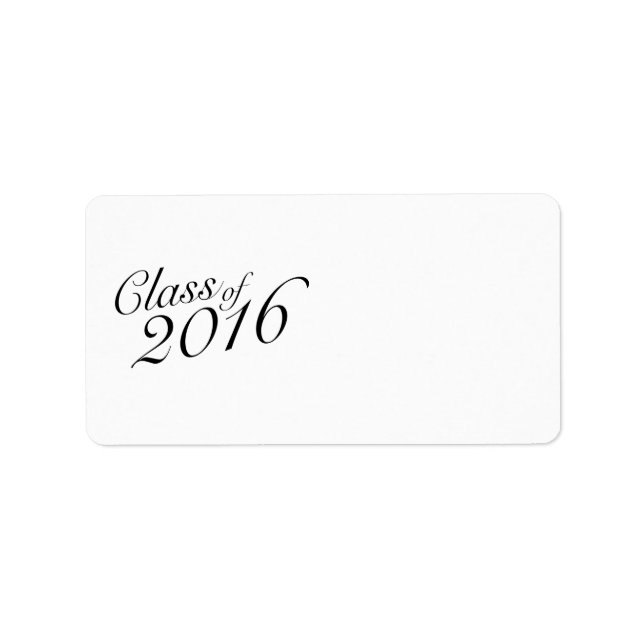 Klass 2016 Eleganten Vintage Stil Studenten Adressetikett (Framsidan)