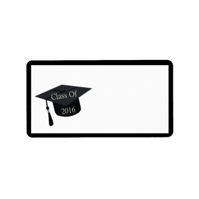 Klass 2016 Studentmössa Adressetikett (Framsidan)