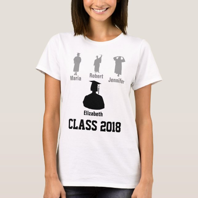 Klass 2018: anpassade för lustig elegant tee shirt (Framsida)