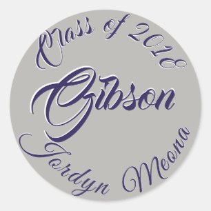 Klass 2018 Jordyn Gibson Studenten Seal NHS Runt Klistermärke