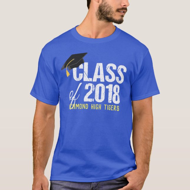 Klass 2018 Studenten Anpassningsbar Senior Tee (Framsida)